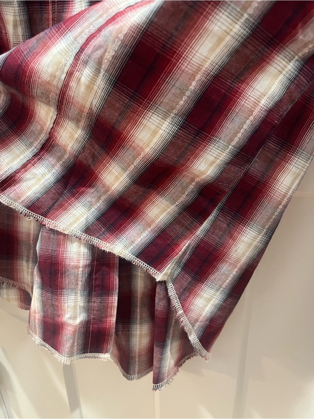 Vintage Western Plaid Wrangler Medium Pearl Snap Button Down Festival Concert - Picture 13 of 13